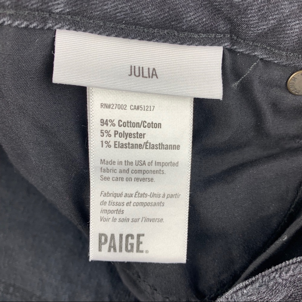 Paige Womens 30 Black Jeans Pearl Hem Julia Ankle? - Picture 4 of 8